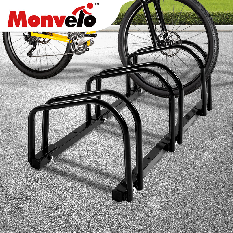 3 Bike Floor Parking Rack Bikes Stand
