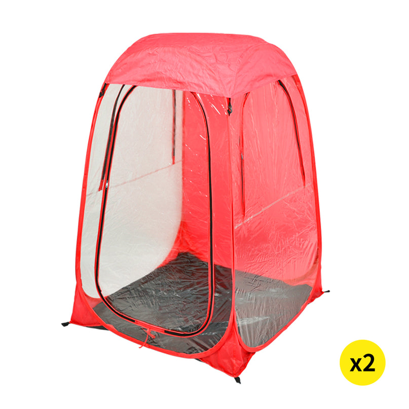 2x Mountview Pop Up Tent Camping Weather Red