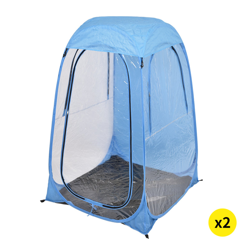 2x Mountview Pop Up Tent Camping Weather Blue