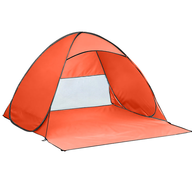 Mountview Pop Up Beach Tent Caming Portable Orange