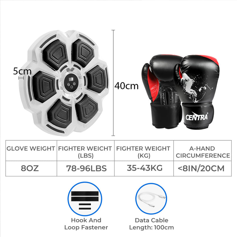 Centra Punching Box With 8OZ Boxing Glove Grey